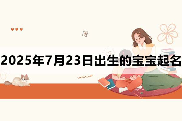 2025年7月23日出生的寶寶取什么名好，五行缺什么